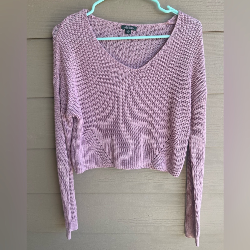 Wild Fable Pink Cropped Sweater